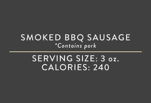 Smoked BBQ Sausage <br> (04/23/17 REV NUT)