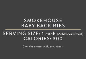 Smokehouse Baby Back Ribs<BR> (05/15/17 REV NUT)