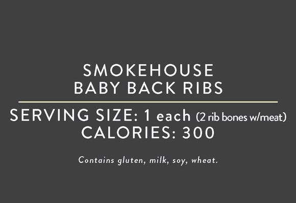 Smokehouse Baby Back Ribs<BR> (05/15/17 REV NUT)