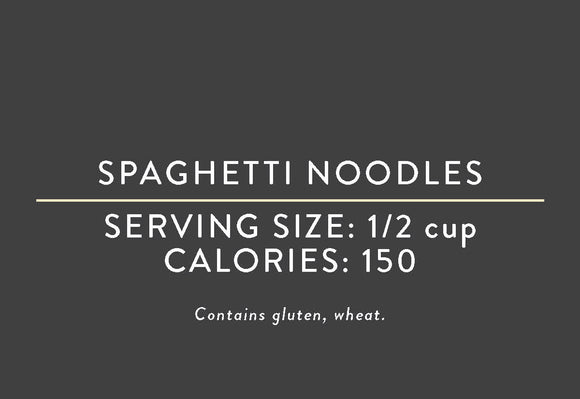 Spaghetti Noodles <BR>  (03/15/17 REV NUT)