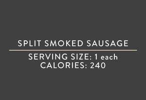 Split Smoked Sausage <BR>  (03/15/17 REV NUT)