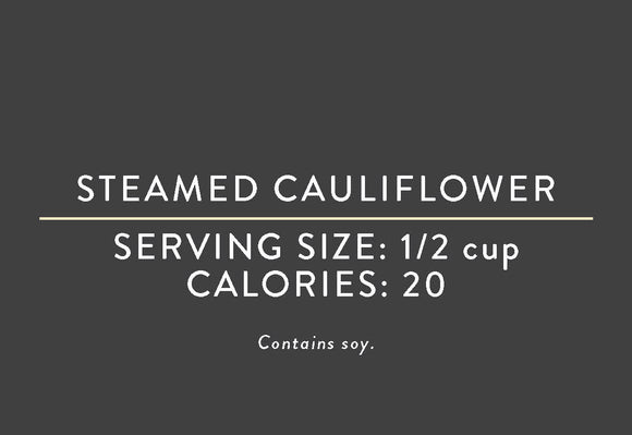 Steamed Cauliflower <BR>  (03/15/17 REV NUT)