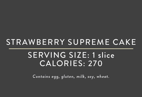 Strawberry Supreme Cake <BR> (03/15/17 REV NUT)