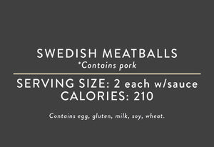 Swedish Meatballs <BR>  (08/15/21 REV NUT)