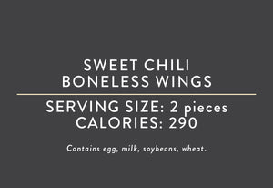Sweet Chili Boneless Wings  <BR>  (08/09/25 REV NUT)