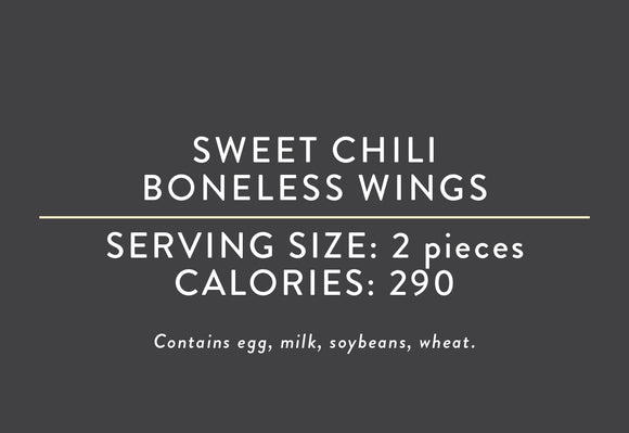 Sweet Chili Boneless Wings  <BR>  (08/09/25 REV NUT)