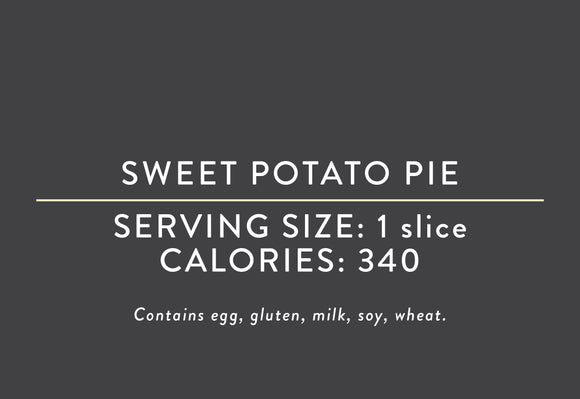 Sweet Potato Pie (REV NUT 06/21/18)