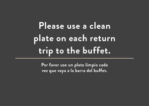 Use Clean Plate <br> Bar Sign <BR>