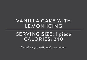 Vanilla Cake with Lemon Icing <br> <BR> (12/20/24 REV NUT)