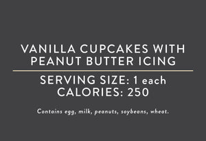 Vanilla Cupcakes with Peanut Butter Icing <br> <BR> (07/09/25 REV NUT)